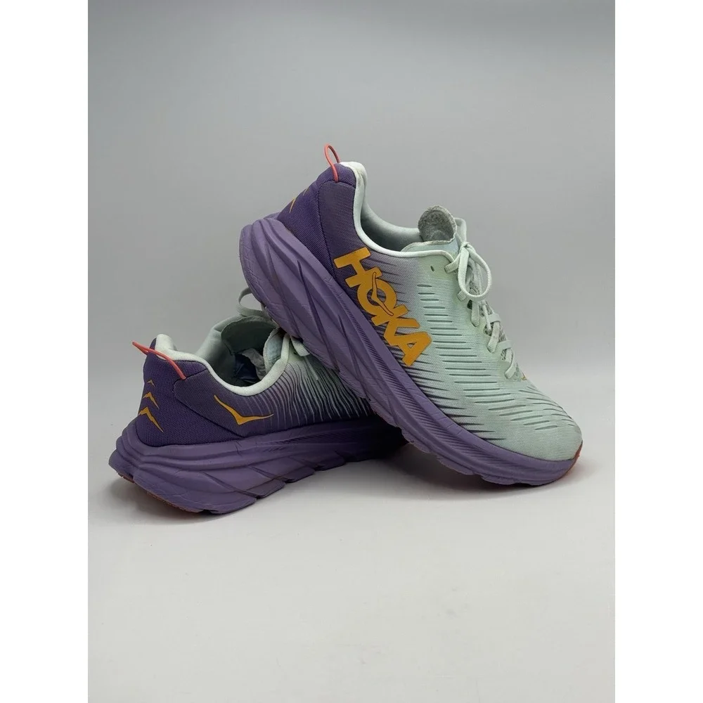 Hoka One One Rincon 3 Blue Glass Chalk Violet Running Walking Shoes Women's 10B